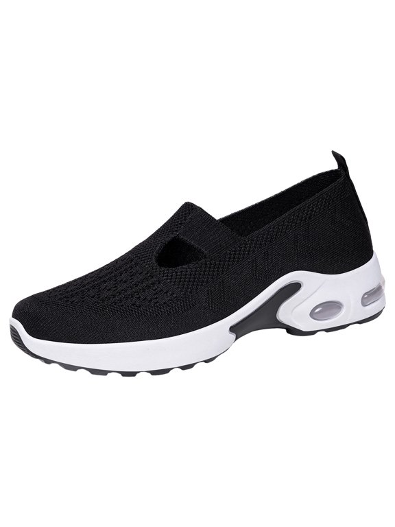 Women's Orthopedic Sneakers Arch Support Air Cushion Lightweight Breathable Mesh Slip on Diabetes Walking Shoes