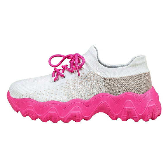 YLYL Women's Orthopedic Sneakers Lace up Wide Width Breathable Mesh Running Walking Tennis Sneakers