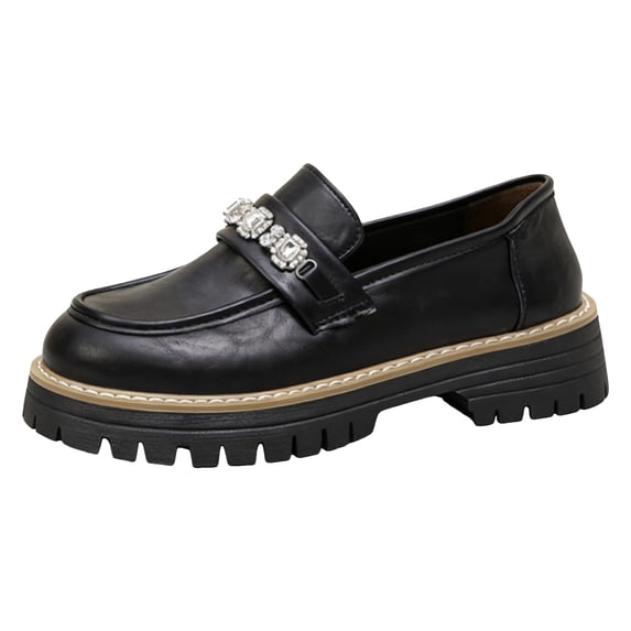 YLYL Women's Penny Loafers Chunky Heel Slip on Fashion Casual Dressy Office Work Business Shoes