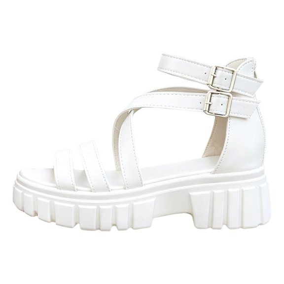 YLYL Women's Platform Sandals Ankle Strap Open Toe Lug Sole Chunky Block Heel Summer Beach Shoes