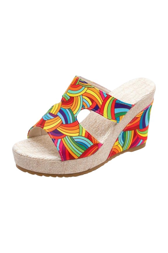 Women's Sandals Open Toe Platform Wedge Heel High Heel Slip on Casual Party Dress Pumps Shoes