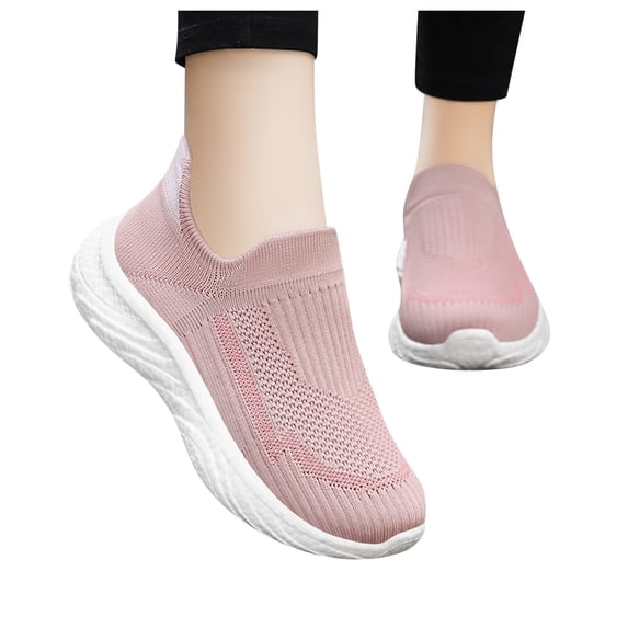 YLYL Women's Slip on Sneakers Breathable Lightweight Mesh Non Slip Casual Tennis Workout Walking Shoes