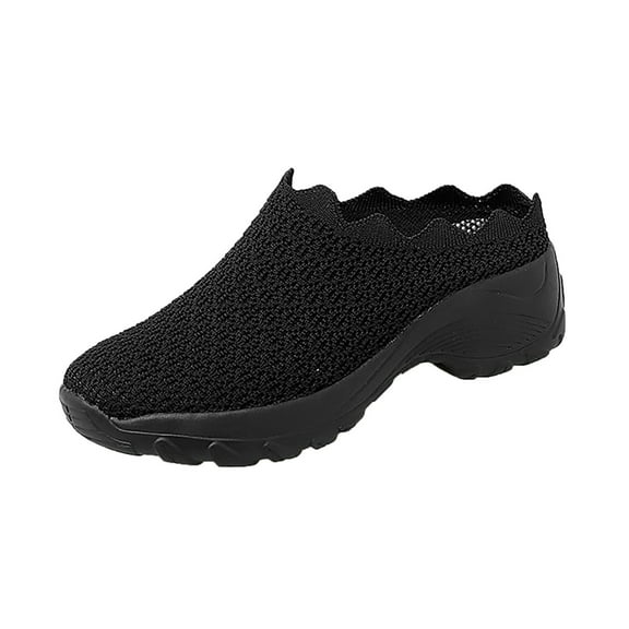 YLYL Women's Slip on Sneakers Walking Shoes Breathable Mesh Mule Slippers Hiking Work Nurse Lightweight Wedge Platform Sport Shoes
