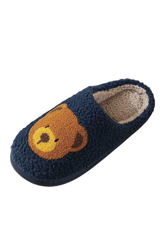 Women's Slippers Cute Bear Memory Foam Soft Plush Fluffy Warm Slip on Indoor Outdoor Bedroom Shoes