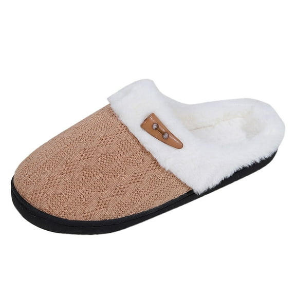 YLYL Women's Slippers Rubber Sole Slip on Soft-Lightweight Non Slip Platform Indoor House Shoes