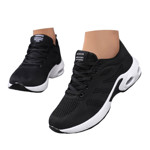 YLYL Women's Sneakers Lightweight Non-Slip Air Cushion Breathable Mesh Arch Support Walking Shoes