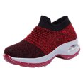 thumbnail image 1 of YLYL Women's Sock Sneakers Breathable Mesh Air Cushion Slip on Work Gym Nurse Walking Shoes, 1 of 9