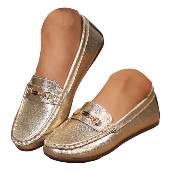 YLYL Women's Suede Leather Penny Loafer Slip on Comfort Casual Business Work Moccasins Flats Shoes