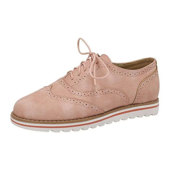 YLYL Women's Suede Oxford Shoes Lace up Round Toe Comfortable Casual Business Dress Shoes
