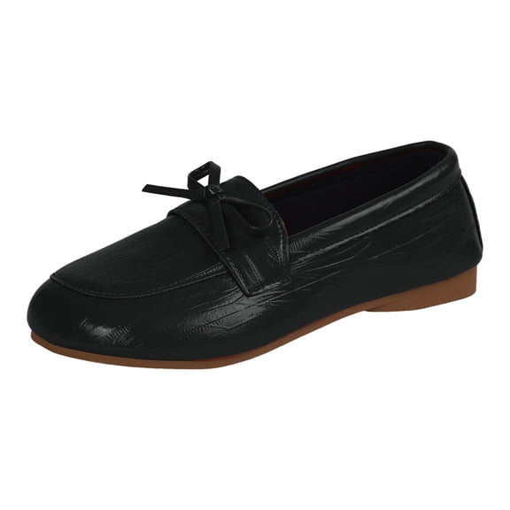 YLYL Women's Suede Penny Loafers Round Toe Fashion Casual Slip on Business Work Dress Flat Shoes