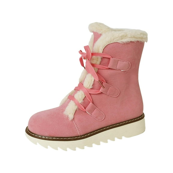 YLYL Women's Suede Wedge Ankle Boots Round Toe Lace up Platform High Heel Winter Short Bootie