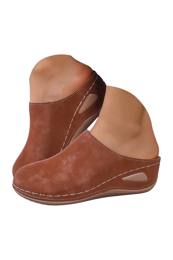 Women's Wedge Clogs Shoes 2026 Arch Support Slip on Closed Toe Comfortable Casual Summer Mules