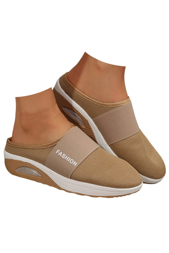 Women Orthopedic Mules with Arch Support Open Back Air Cushion Slip on Diabetic Walking Shoes