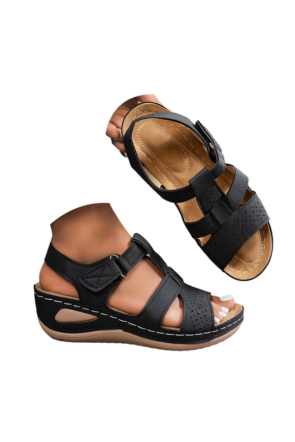 Women's Wedge Platform Sandals Arch Support Ankle Strap Open Toe Comfortable Dressy Summer Shoes