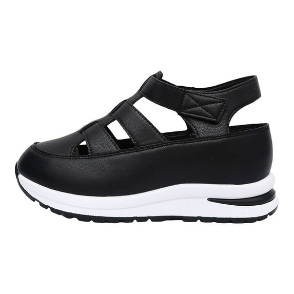 YLYL Women's Wedges Sandals Breathable Comfortable Platform Closed Toe Non Slip Sneakers Casual Hollow Out Sandals