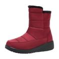 thumbnail image 1 of YLYL Women's Winter Snow Boots Warm Fur Lined Waterproof Non-Slip Wedge Heel Outdoor Ankle Boots, 1 of 9