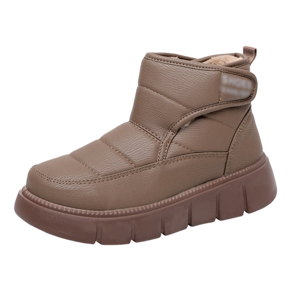 YLYL Women's Winter Snow Boots Wide Width Warm Fur Lined Waterproof Lightweight Ankle Booties