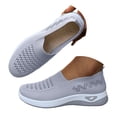 thumbnail image 1 of YLYL Women's Woven Orthopedic Sneakers Arch Support Breathable Slip on Diabetes Foam Walking Shoes, 1 of 9