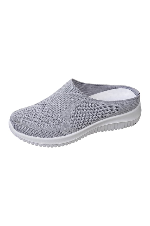 Women Backless Mules Open Back Breathable Mesh Lightweight Comfortable Slip on Walking Shoes
