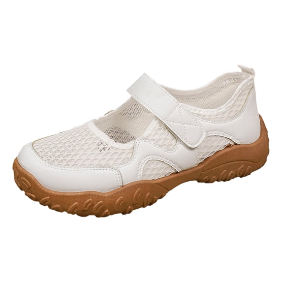 YLYL Womens Fashion Sneakers Non Slip Hook and Loop Breathable Mesh Lightweight Comfortable Fashion Casual Shoes