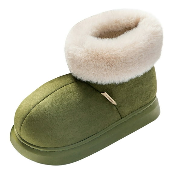 YLYL Womens Fuzzy House Slippers Soft Comfy Knit Memory Foam Non-Slip Indoor/Outdoor Shoes