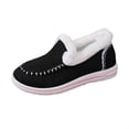 thumbnail image 1 of YLYL Womens Loafers Anti Slip Fluffy Warm Fur Lined Round Toe Slip on Comfort Casual Winter Snow Boots, 1 of 9