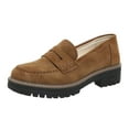 thumbnail image 1 of YLYL Womens Loafers Platform Penny Lug Sole Comfortable Slip on Work Office Business Casual Dress Shoes, 1 of 7