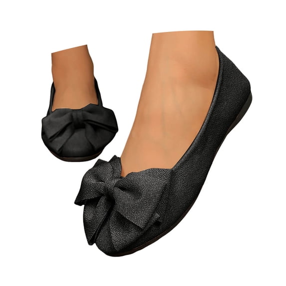 YLYL Womens Mary Jane Flats Bowknot Low Heel Slip on Fashion Casual Office Work Business Ballet Dress Shoes