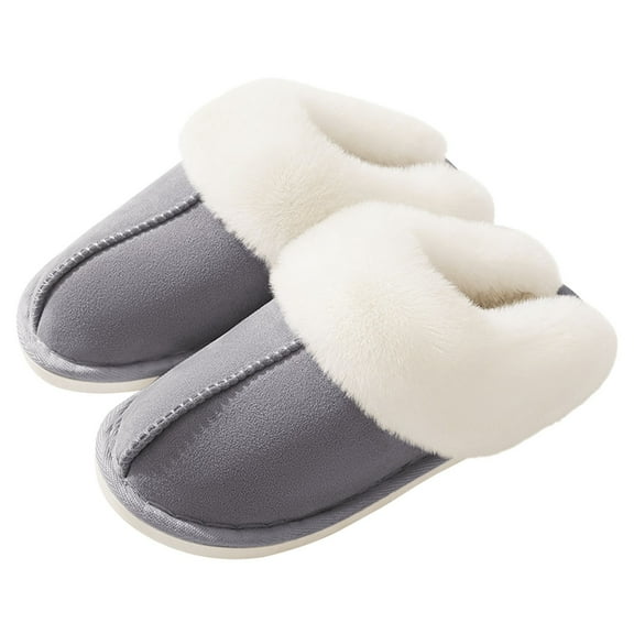 YLYL Womens Mens Slides Fuzzy Slippers Warm Cozy Soft Lightweight Memory Foam Indoor/Outdoor Slippers