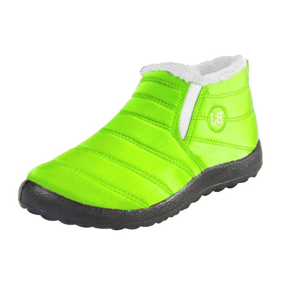 YLYL Womens Mens Snow Boots Fur Lined Anti-Slip Waterproof Comfortable Warm Slip on Outdoor Winter Shoes