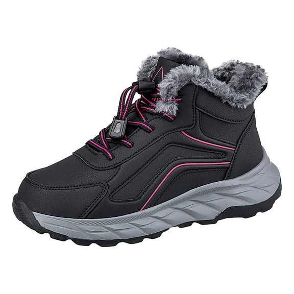 YLYL Womens Mens Winter Snow Boots Warm Fur Lined Waterproof Anti Slip Trekking Backpacking Hiking Boots