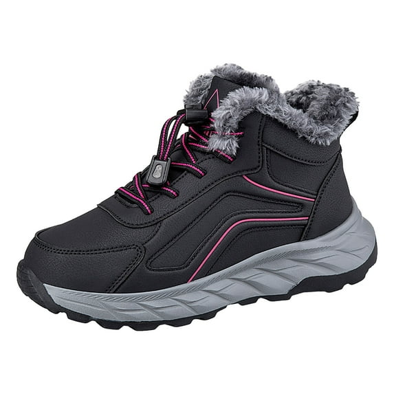 YLYL Womens Mens Winter Snow Boots Warm Fur Lined Waterproof Anti Slip Trekking Backpacking Hiking Boots