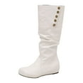 thumbnail image 1 of YLYL Womens Mid Calf Boots Slouchy Flat Low Heel Round Toe Wide Calf Pull on Fall Winter Riding Boots, 1 of 9