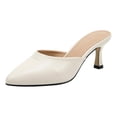 thumbnail image 1 of YLYL Womens Pumps Kitten Heel Closed Pointed Toe Slip on Fashion Party Event Prom Office Dress Shoes, 1 of 9