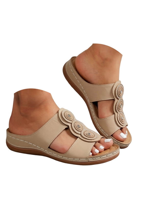 Womens Slippers Open Toe Arch Support No Slip Comfortable Casual Summer Beach Shoes