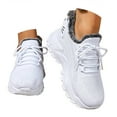 thumbnail image 1 of YLYL Womens Sneakers Warm Fur Lined Lace up Non Slip Lightweight Breathable Running Walking Shoes, 1 of 9