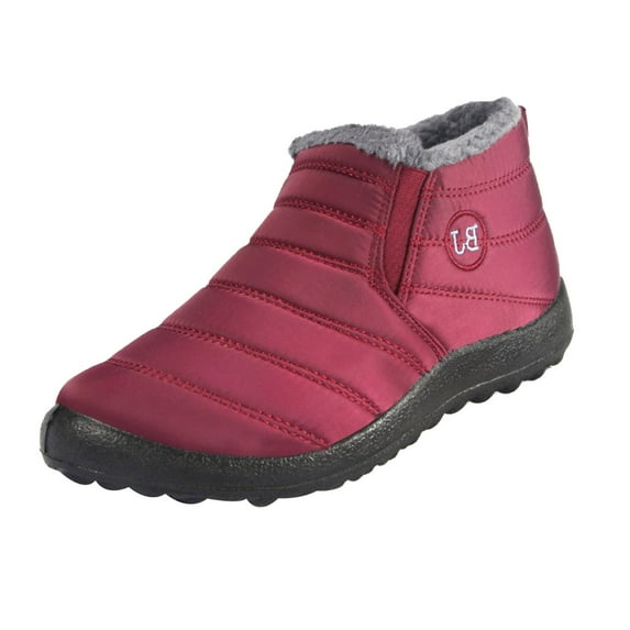 YLYL Womens Mens Winter Snow Boots Warm Fur Lined Waterproof Non Slip Outdoor Ankle Booties