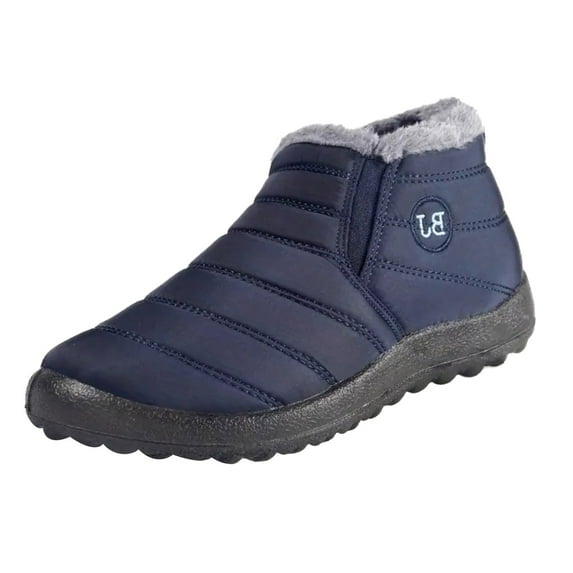 YLYL Womens Snow Boots Winter Warm Booties Fur Lined Anti-Slip Ankle Outdoor Slip on Waterproof Comfortable Shoes