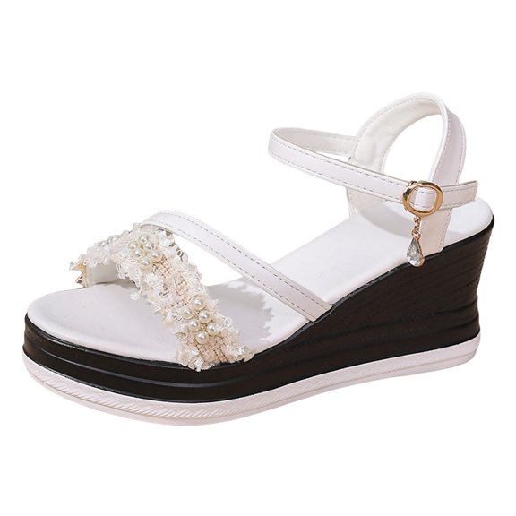 YLYL Womens Wedge Platform Sandals Bohemian Ankle Strap Open Toe Casual Dressy Summer Beach Shoes