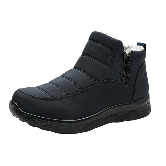 YLYL Womens Winter Snow Boots Ankle Booties Warm Fur Lined Waterproof Slip on Outdoor Shoes Anti-Slip Sneaker