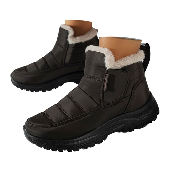YLYL Womens Winter Snow Boots Fur Lined Warm Anti-Slip Cold-Resistant Waterproof Comfortable Outdoor Walking Shoes