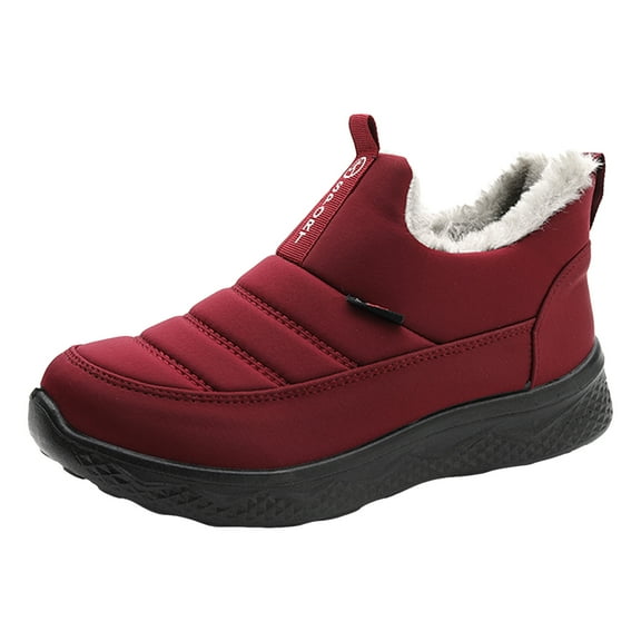 YLYL Womens Winter Snow Boots Warm Fur Lined Waterproof Insulated Slip on Outdoor Ankle Booties