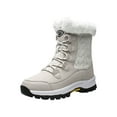 thumbnail image 1 of YLYL Womens Winter Snow Boots Waterproof Walking Comfortable Hiking Tennis Booties Furry Mid Calf Warm Lightweight Shoes, 1 of 9