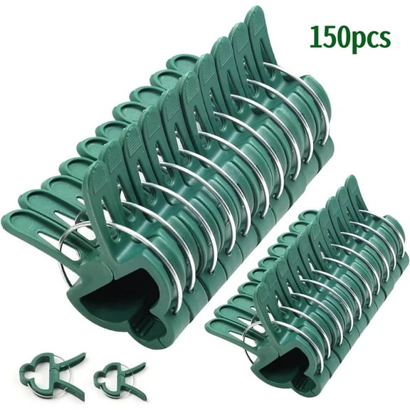 RYLZX 150Pcs Plant Support Clips Flower and Vine Garden Tomato Plant Support Clips for Supporting Stems Vines Grow Upright Climbing Tool for Straightening Tomato Cage Trellis