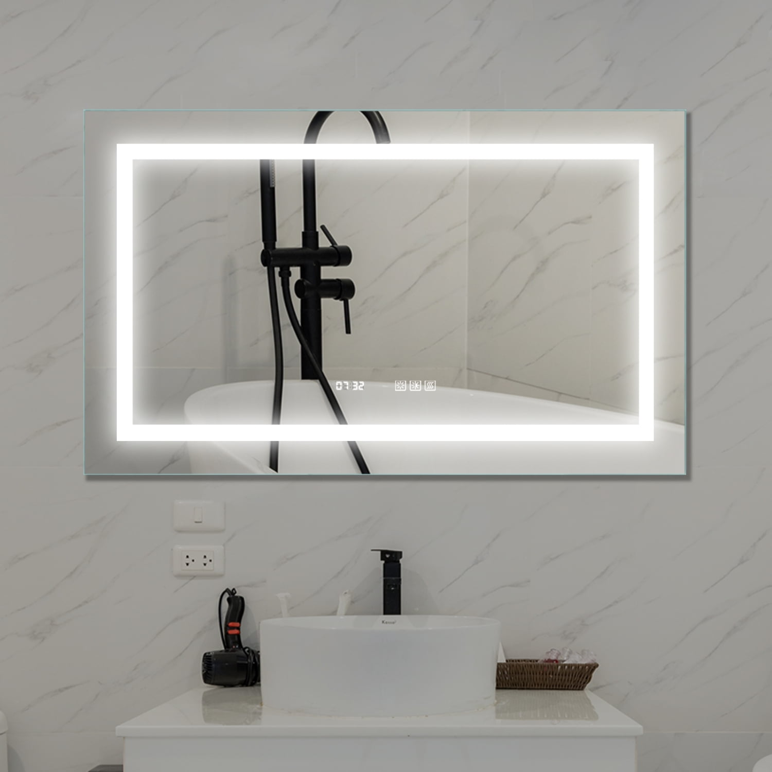 YLtoohoom 24‘‘x40‘‘LED Lighted Bathroom Medicine/Mirror with