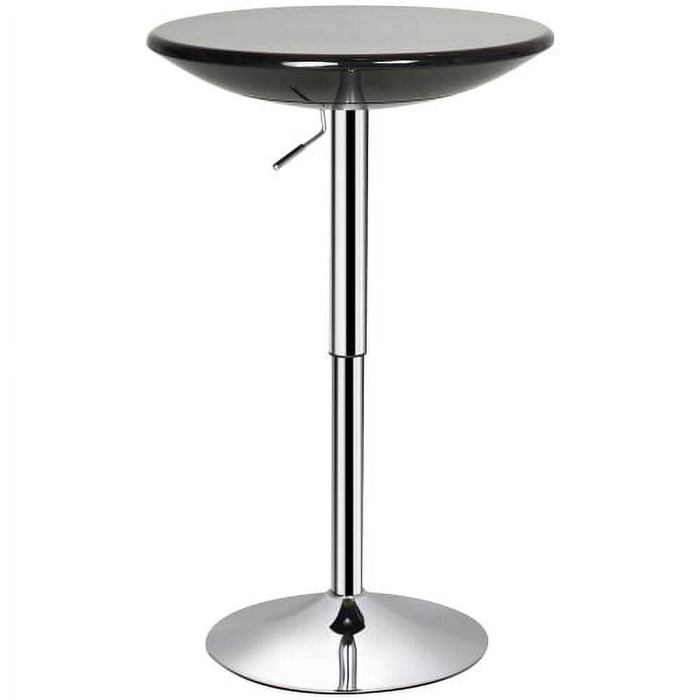 Elegant Round Wood 67cm Adjustable Dining Table in Black