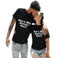 thumbnail image 1 of YM Couple Matching Valentine's Day Outfit His and Her Letter Print Pullover Blouses Round Neck Funny Spring Outfits, 1 of 7