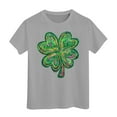 thumbnail image 1 of YM St. Patrick's Day Shirt for Kids St. Patrick's Shirts Tee Crewneck Tops Shamrock Four Leaf Clover Pride Proud Irish Youth Kids T Shirt Shirts for Teens Girls 14/16 Girls Clothes, 1 of 4