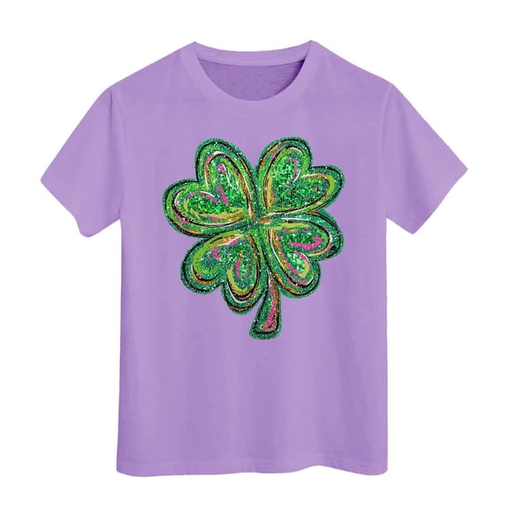 YM St Patricks Day Shirt Kids St Patricks Irish Cute Shamrock 3/4 Sleeve Irish Shamrock Shirt Irish Shirt Sweatshirts for Girls 7/8 Girls Clothes