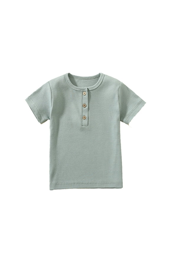 YM T-Shirts for Boys, Boys Tops Short Sleeve With Pocket Casual Kids T Shirt Daily Wear School Outdoor Summer Comfortable Breathable Soft Toddler Tee (5 Years,Green)